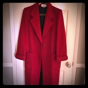 Cranberry red wool coat size 10p